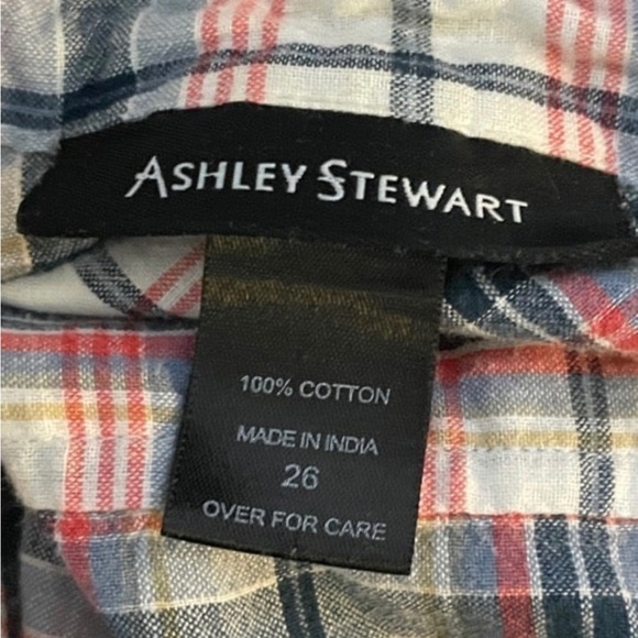 Ashley Stewart Plaid Shirt sz 26 - Picture 6 of 6